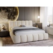 Polsterbett ohne Bettkasten 160x200, Beige Samt, Cloud