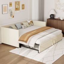 Jookgbd-polsterbett Schlafsofa 90/180x200cm,doppelbett,ausziehbares Polsterbett,holz Mit Stauraum Schubladen Multifunktionsbett,samtstoff ,geeignet 