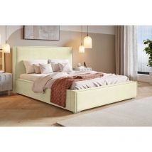 Emporius - Polsterbett 200x200 cm Sydney - Beige (Amor Velvet 4323) - Beige