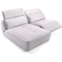 Sofanella - Leder Ecksofa modica Weiß xl: 214 Breite x 108 Tiefe - Weiß