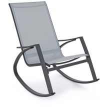 Poltrona a dondolo da giardino Telma grigia
