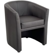 Poltrona a Pozzetto Dada in Ecopelle Grigio - Grigio