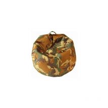 King Home - Pouf Comodone 65x62h cm sfoderabile mimetico