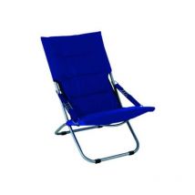 Poltrona acciaio pieghevole blu -- tubolare ø cm.2,4