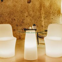 Poltrona Comfy Moon Bright Led Multicolor Con Batteria e Solare in Polimero Monacis 60 Cm - 80 h