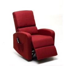 Ac Marca - poltrona con recliner elettrico 'fiorella' rossa, 75x82x104 cm
