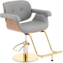 Physa - Poltrona da parrucchiere con poggiapiedi altezza regolabile 200 kg Filey Beige