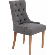 Poltrona da pranzo Aberdeen in tessuto grigio scuro antik-hell