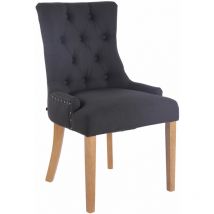 Poltrona da pranzo Aberdeen in tessuto nero antik-hell