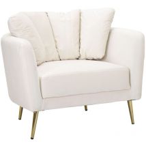 Mauroferretti - fauteuil kiev crème cm 88X77X74