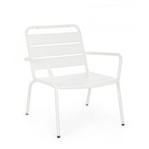 Poltrona élégante pour extérieur Marlyn Blanc - Design élégant