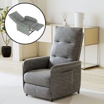 Poltrona Elettronica Savukoski Trasformabile in Sdraio - Grigio Scuro [en.casa]