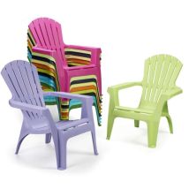 Ipae Progarden Poltrona Dolomiti - Monoblocco Impilabile - Colori Fucsia, Verde Lime, Verde, Azzurra, Antracite, Bianco - Misure 86x75 Cm - Materiale 