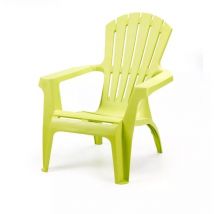 poltrona da esterno "dolomiti" in polipropilene colore verde lime, 75x86x86 cm