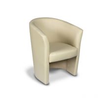 Bissolo Casa - poltrona moon in ecopelle beige