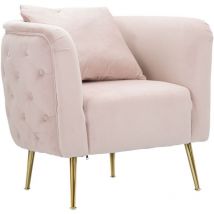 Mauroferretti - fauteuil bucarest rose 76X74X73 cm