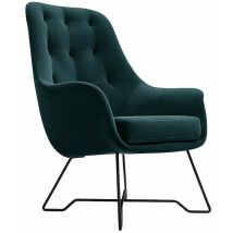 Mobilier1 - Poltrona Kingston 135, Velluto 27, 102x73x83cm, Arazzo, Gambe: Metallo, 0