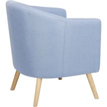 Wyctin - Poltrona, Legno,blu 64x60x70 cm