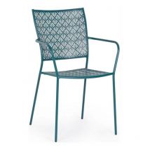 Bizzotto - Chaise d'extérieur empilable Lizette Ocean avec accoudoirs