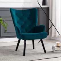 Redom - Vecchio sku: W1880114813) Poltrona lounge moderna Soggiorno Salotto da ufficio Bagno Camera da letto Sedia pavone Schienale alto Comoda