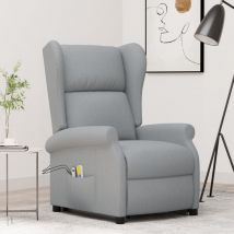 Vidaxl - Poltrona Alzapersona Massaggiante Grigio Chiaro Tessuto