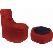 Pomodone - Poltrona Pouf e Tavolino in Acrilico Bordeaux