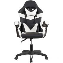 Poltrona Racing Alfa Nera/bianca Similp