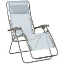 Lafuma Mobilier - Sdraio Relax, Pieghevole e Regolabile, Sostegno elasticizzato, rsxa, Batyline, Colore: Ciel, LFM2034-9711