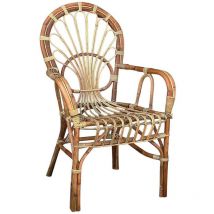 Okaffarefatto - Poltrona sedia bigsole in vero legno di bambu