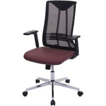 HHG - Poltrona sedia ufficio regolabile 083 ergonomica design moderno ecopelle tessuto bordeaux
