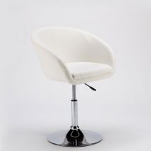 Superstool - Poltrona Sgabello Girevole in similpelle Austin Design Moderno Colore: Bianco