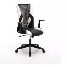 Salmar - sedia da gaming bianca e nera, 54x62x95 cm