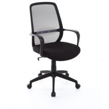 Poltrona da Ufficio Direzionale in Similpelle e Textilene Pipol Nera