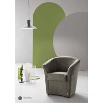 Poltrona VALENTINA in tessuto NABUK TORTORA