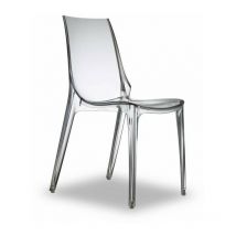 Sedia Vanity Chair set da 4 policarbonato Made in Italy Scab Design Colori Scab Policarbonato: Trasparente 100 - Trasparente 100