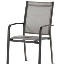 Sieger - Poltrona meran struttura grigio scuro, tela Textilux grigio chiaro