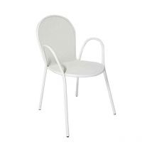 Fashion Commerce - Set di 4 poltroncine in ferro color bianco - Bianco