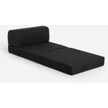 Fauteuil-lit Pliable Gain De Place 2en1 En Tissu Betty - Noir