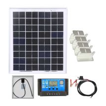 10w Poly-Crystalline Solar Panel PV Photo-voltaic and charging kit including brackets