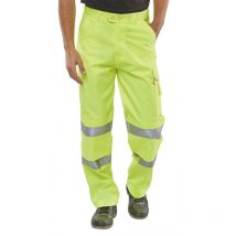 Beeswift Polycotton High Visibility Trousers Saturn Yellow 44T - PCTENSY44T