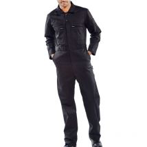 Beeswift Super Click Heavy Weight Boilersuit Black Size 44 - PCBSHWBL44