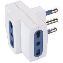 Poly Pool Pp0452 Adaptateur Prise D'Alimentation Type L (it) Universel Bleu, Blanc