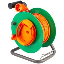 Poly Pool - Pp2703 Avvolgicavo Elettrico 230v Da Giardino - Prolunga Elettrica 25 Metri - Bobina Avvolgicavo Con Guida Avvolgi Cavi - Presa E Spina 