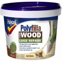 Polyfilla for Wood Large Repairs - Natural - 2 x 375g - Polycell