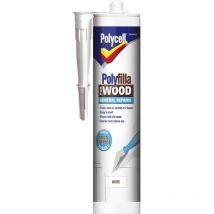 Polyfilla Wood Filler General Repairs - Cartridge - White - 480g - Polycell