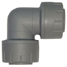 Polypipe - PolyPlumb PB115 15mm 90 Degree Elbow - Grey Single