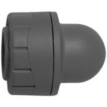 Polypipe - PolyPlumb PB1928 28mm Socket Blank End Stop Cap - Grey 5 Pack