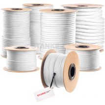 Seilwerk Stanke - Polypropylen Seil geflochten pp Seil Polypropylenseil weiss Festmacher Flechtleine Tauwerk Tau Reepschnur, 10mm, 200m
