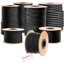 Polypropylen Seil geflochten pp Seil Polypropylenseil schwarz Festmacher Flechtleine Tauwerk Tau Reepschnur, 18mm, 20m - Seilwerk Stanke