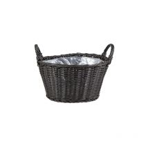 Ivyline - Lined Basket - Polyrattan - L38 x W33 x H28 cm - Willow